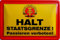 Halt Staatsgrenze passieren verboten Grenze Mauer DDR - Blechschild Schild 20x30cm -