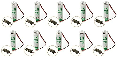 Maxxistore - Saft batteria al litio compatibile AVS SPECTRUM WS4 Kit 10 batterie - JET WS 4-3.6V 2.2Ah - LS14500 - ER14505 - connettore AMP MODU II 280358