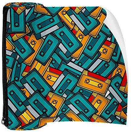 Federmäppchen Stifteetui mit Reißverschluss Münzorganizer Taschen Make-up Kosmetiktasche für Frauen Teenager Mädchen Jungen Kinder Kassette Pop Art nahtloses Muster