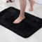 MIULEE Badematte Weiche Badteppich rutschfest Badvorleger Fußmatte Badzimmermatte Bettvorleger Flauschig Teppich Badezimmerteppich Duschmatte für Bade & Wohnzimmer Schlafzimmer 40x60 cm Schwarz