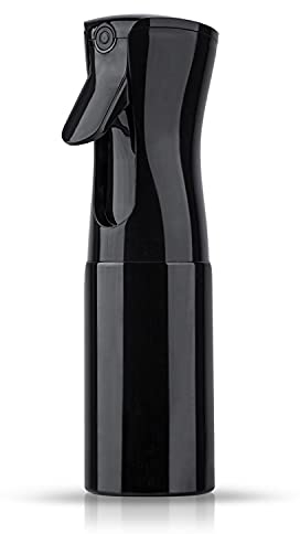 TANSHINE Vaporisateur Cheveux Boucle Pulverisateur Cheveux Vaporisateurs Rechargeable d Eau Flacon Spray Brumisateur pour Plante Interieur,Coiffeur,Fleurs Noir,Spray Alcool,160ml