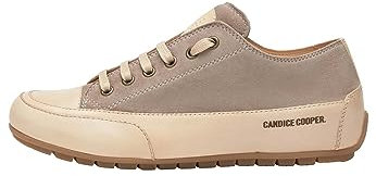 Candice Cooper Sneakers in Pelle tamponata Scamosciata, Grigio 40/
