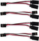 MagiDeal 4X Y Kabelbaum Männlich Weiblich Stecker 2 in 1 Konvertierkabel für JR Servo, Rot und Schwarz, 100mm