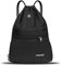 Sac de sport avec cordon de serrage Poche étanche Sac à dos à fermeture éclair pour femme et homme Sac de voyage pour la randonnée, l'école, les étudiants Sac en polyéthylène pour (Noire)