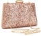 Gelory Clutch Bags for Women: Small Sequins Evening Bag Crossbody Bags Prom Bag Glitter Clutch Purse Handbag With Detachable Chain for Wedding Bridal Prom Cocktail Party Ladies - Rose Gold