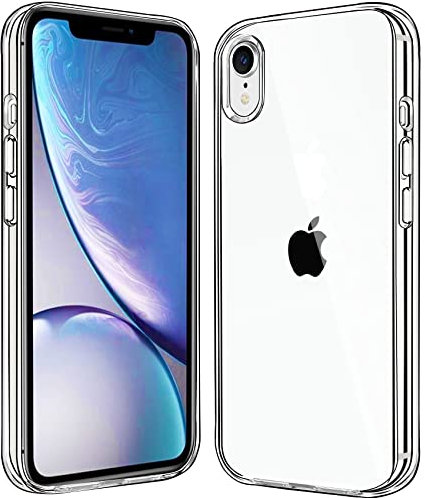 JJGoo Compatiable with iPhone XR Case Clear, Transparent Shockproof Phone Case for iPhone xr, Slim Anti-Scratch Hard PC Back Protective Cover Bumper, Clear