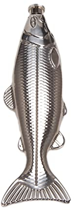 Mini-Flachmann in Fischform, 142 ml, Edelstahl, -Trinkgeschirr für den Außenbereich, 1 Set