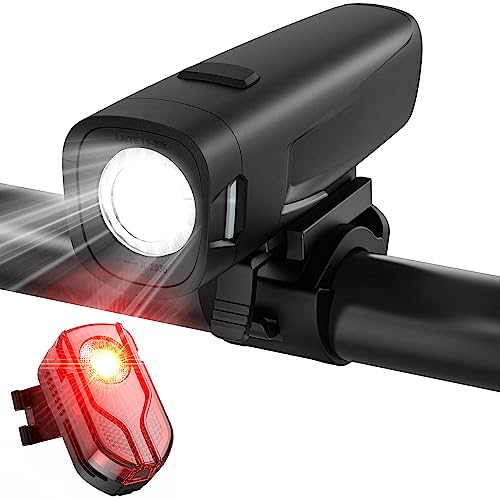 SUPERNIGHT LED Fahrradlicht Set, STVZO Zugelassen 40 Lux Fahrradlicht USB Aufladbar, Wasserdicht Rücklicht Fahrrad und Fahrradlicht Vorne Zubehör für Erwachsene mit Batterieanzeige für Nachtfahrten