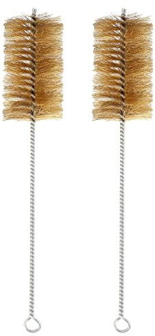 KVSERT 2 x Kupferdraht-Reinigungsbürste für Rohre und Schornstein, 60 mm Durchmesser