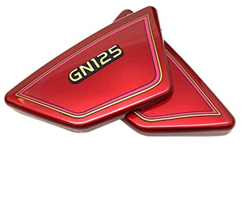 STATUZ Panneaux Latéraux De Cadre De Couverture Latérale De Batterie De Moto pour Suzuki GN125 GN 125 Accessoires (Color : Rot)