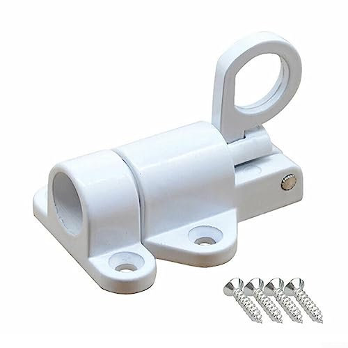 Emiif Aluminium Alloy Door Latch Sprung Attic Loft Ceiling Hatch Lock Catch Tool Self Closing Latch Bolt&Screws