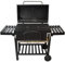 BBQ Barbecue Affumicatore Barbeque da Giardino Carbonella Forno Regolabile con 4 Ventole Termometro Ripiani Laterali Ganci Apribottiglie Ruote Copertura Antipioggia Spazzola Metallica - XXL