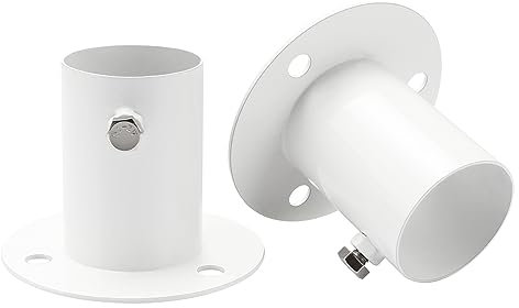 Poolleiterhalterungen aus Edelstahl, Deckflansche, für oberirdische Poolleiter, 3,8 cm, auch für Handläufe, Schrankstangenflansch (2 Stück)