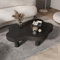 Table Basse en Forme de Nuage, Table Basse en Bois Irrégulier, Table D'appoint Épaisse à Coins Ronds, Table Basse Moderne avec 3 Pieds, pour Meubles de Salon