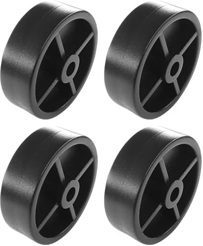 cyclingcolors 4x Kunststoff-Rollen 45mm Schwarz Laufrolle Führungsrolle Möbel Bett Schiebetür Tür Schublade Schrank