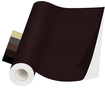 Kunstleder Selbstklebend, Kunstleder Reparaturset, Leder Reparatur Patch, Leder Selbstklebend für Sofas, Autositze, Handtaschen, Jacken, Leder Renovierung (Dunkelbraun, 40×200CM)