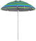 Outsunny Sombrilla de Playa Ø178x205 cm Parasol para Terraza con Reclinación 45° Altura Ajustable Apertura Manual Anti-UV Impermeable y Bolsa de Transporte para Jardín Piscina Multicolor