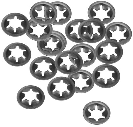 Kozelo 20Pcs Rondelles Étoile de Verrouillage à Dents Internes M8 - [8mmID x 18mmOD] pour l'Absorption des Chocs des Équipements Mécaniques Rondelles de Verrouillage en Acier 65Mn