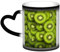 GFLFMXZW Farbwechsel-Tasse, Kiwi-Bilder, Kaffeetasse, Keramik, kreative Tasse, magischer Teetasse