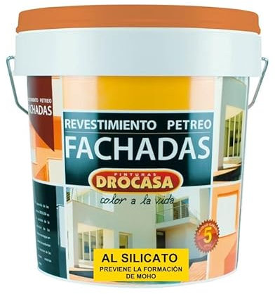 Drocasa Pintura Mineral Al Silicato Transpirable para Zonas con Humedad (4 Litros)