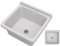GRANITAN Lavandino da Esterno Moderno per Garage e Lavanderia - Lavatoio per Installazione Interna ed Esterna - Pilozzo da Esterno Giardino - 40x38x22,8 cm - Bianco