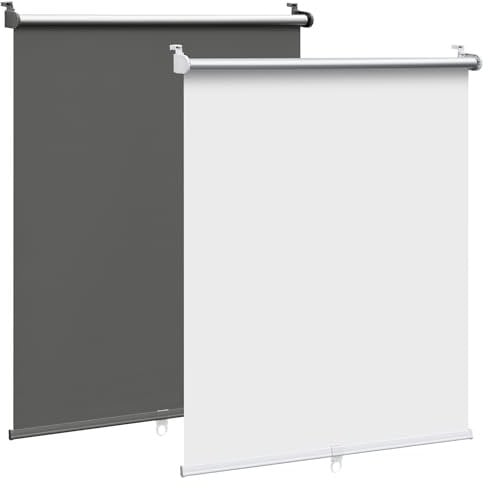 WOLTU Verdunkelungsrollo Klemmfix Thermorollo Fensterrollo innen ohne Bohren Rollo Verdunkelung Sichtschutz Sonnenchutz Klemmrollo Seitenzugrollo für Fenster & Tür 60x150cm, Schnurlos Weiß