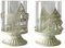 BRTNUP 2 Stück Weihnachts Kerzenhalter Weiß Antik Metall Kerzenständer Tischdekoration Rentier Weihnachtsbaum Kerzen Ständer Vintage für Hochzeit Weihnachten Party Tischdeko (Weiß-Weihnachtsbaum)