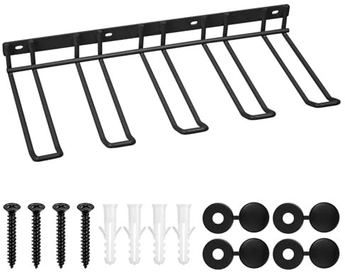 Werkzeugspeicher für Elektrowerkzeug Organizer, Garage Aufbewahrung Wandhalterung, Metall Werkzeugregal Organizer, 4 Schlitzen Bohrhalter Wandmontage für Garage Werkstatt Werkzeugraum (Schwarz)
