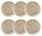 NOVASTYL - Lot 6 assiettes plates ambre 26cm en grès marron et beige - 2614610