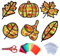 mohito 12 Stück Herbstdeko Basteln Kinder,Herefun Herbst Basteln Kinder,Geeignet für Kinder Herbstblätter für Fenster Wände Weihnachten Halloween Thanksgiving Craft Dekoration Geschenk-Set