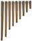 HOOZ 4er Set Tischbeine Holz 20 cm - Buche mit Teak Lasur - Größen von 10-55 cm - mit M8 Stockschraube - Buche Natur/Teak Lasur - Ideal für Esstische, Schreibtische, Couchtische & DIY-Projekte