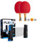 Bundle aus GEWO Table Tennis Net FleXX - Tischtennisnetz für Jeden Tisch + GEWO Rave Speed Tischtennisschläger Set -Tischtennisschläger mit 3 Bällen - Komplettschläger mit ITTF Belag
