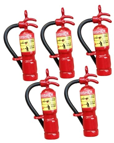 Toyvian 5 Pièces Modèle de Mini extincteur Pompier extincteur pour Enfants extincteur pour Enfants décor d'extincteur de Maison de poupée Jouets Mini extincteur Le Fer