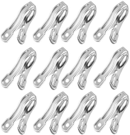 Yardwe 20 Stück Edelstahl Gewächshaus Clips Mit Feder Gartenklammern Für Netz Folien Und Beutel Witterungsbeständig Und Vielseitig Einsetzbar Für Garten Balkon Und Innenhof