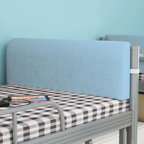 Kopfteilkissen, Lendenkissen, gepolstert, Lesestützkissen, Eisen/Holz, Bett, Rückenlehne, Mehrzweck-Bett, Kopf-Lesekissen für alte Kinder, Studenten, Geschenke (Größe: 80 x 25 x 5 cm, Farbe: B-Blau)