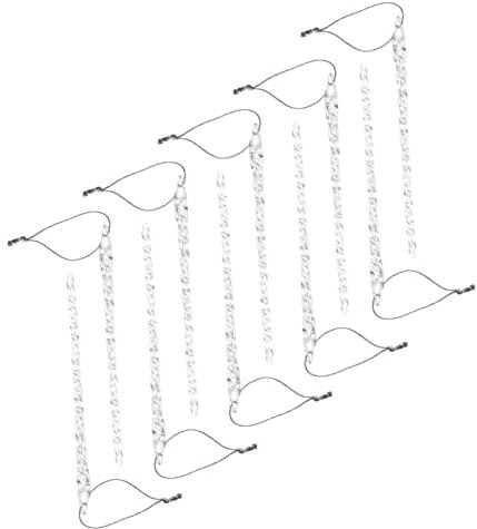 HOMOCONO 10pcs Christmas Tree Icicles Ornaments Glass Decorations Hanging Icicles for Christmas Party Decorati