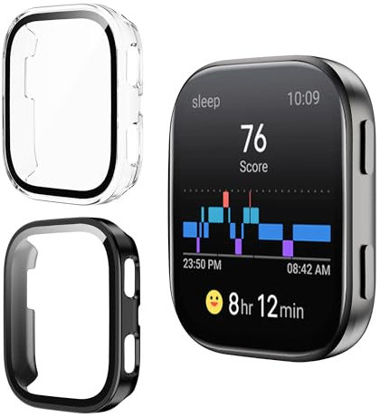 Effcotuo Cover per Amazfit Bip 6 46mm Custodia Pellicola Protettiva [Pellicola Flessibile] Soft HD TPU Trasparente Protezione Completa Vetro Morbido per Amazfit Bip 6 46mm