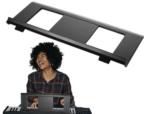 Kustimantu Klavier Notenhalter | Höhenverstellbarer Notenhalter,Stabile Blattführung mit Rutschfesten Gummifüßen für Heimübungen & Bühnenauftritte von Pianisten