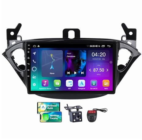Genérico Radio estéreo Android 13 para Opel Corsa E (2015-2019/Adams (2013-2016), Pantalla táctil de 9, Android Auto, FM, RDS, Dab+, WiFi, DSP, Control en el Volante y cámara de visión Trasera (NF-2