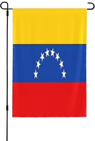 Bandera de Venezuela decorativa de doble cara – Pancarta de jardín, perfecta para decoración de interiores y exteriores, disponible en dos tamaños