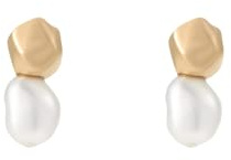 Skagen Damen Gold Ton Edelstahl oder Halbedel mit Post-Verschluss Ohrringe