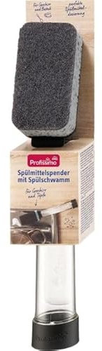 Befüllbare Spülbürste Profissimo Spülmittelspender mit Schwamm, Nachfüllbar, mit Drehverschluss, Austauschbarer Schwammkopf (Spülmittelspender)