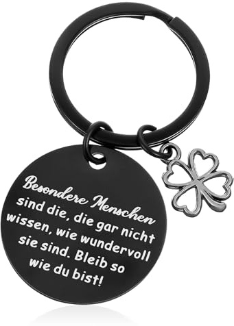 Tyqour Glücksbringer Schlüsselanhänger Mutmacher Geschenke für Frauen Abschiedsgeschenk Kollegen Kollegin Besondere Menschen Inspirierende Aufmunterung Motivationsgeschenke für Beste Freundin