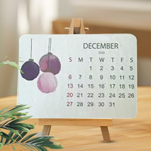 Umweltfreundlicher, pflanzbarer Samenkalender 2026, 12 Seiten, Schreibtischplaner, botanisches Design, ideal als umweltfreundliches Hochzeitsgeschenk, Lehrergeschenk und tägliche grüne Erinnerung