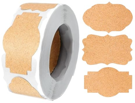 Étiquettes Autocollantes Papier - 5 X 3 Cm Inscrip­tibles | 300 Feuilles Vierges | Bouteilles Pots Confiture Sacs Cadeaux Fournitures Bureau Décoration Cuisine DIY