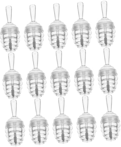 Amosfun Lot de 15 Flacons Rechargeables en Plastique Forme Pot Miel pour Gloss à Lèvres Portable Réutilisable Voyage et Déplacements