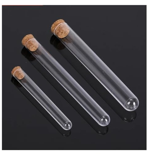 100Pcs 200Pcs Kunststoff Reagenzgläser Mit Korken Dia 12mm Bis 25mm Transparent Party Mit Runden Boden(12X75mm 200pcs)