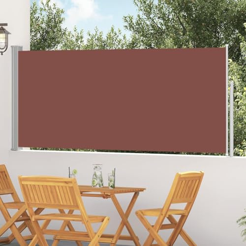 Store Latéral, Brise Vue Paravent Extérieur Rétractable Auvent Latéral Extensible 120x300 cm Marron