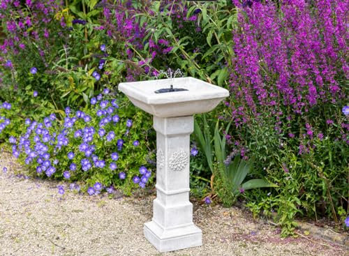 Primrose 83cm Budding Dahlia Solar Powered Bird Bath Water Feature with Lights