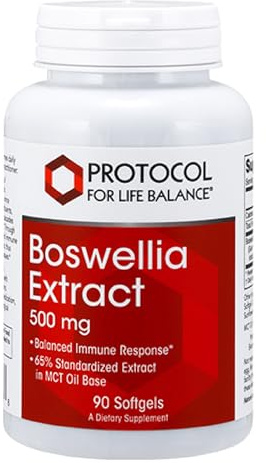 Protocol Boswellia Extract 500 mg - Boswellia Supplement - with MCT Oil Base - Balanced Immune Response* - Dairy Free & Soy Free - 90 Softgels